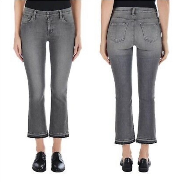 J Brand Selena Crop Bootcut Size 25 Earl Grey Released Hem Cropped Flare - Picture 3 of 11